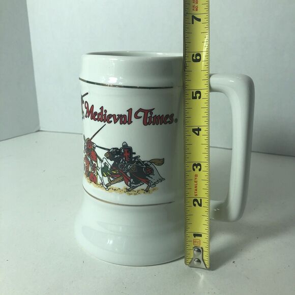 Mug Shanty Other - Mug Shanty Medieval Times Mug Beer Stein Tankard 6" Tall Joust Knights Horses B4